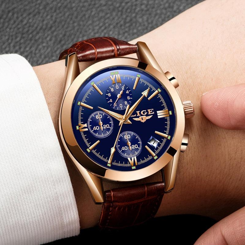 Men's Watches Top Brand Luxury Fashion Business Waterproof Quartz Watch (D84)(2MA1)