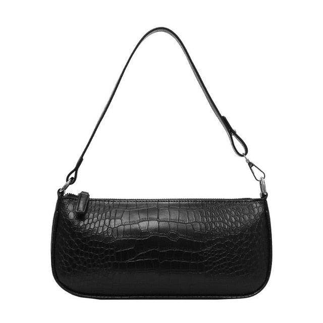 Trending Retro Alligator Skin Pattern Female Small Handbags - Short Shoulder Bags (1U43)