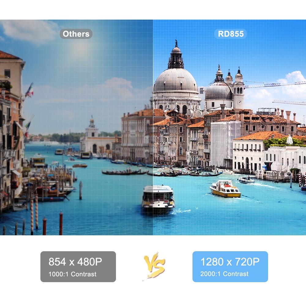 3500 Lumen Mini Projector RD855 Native 1280 x 720P Projector Home Theater (ST1)(1U53)(HA2)(1U57)