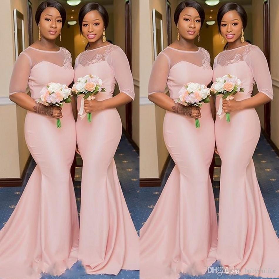 Bridesmaid Long Dresses - Formal Wedding Party Guest Maid of Honor Gowns - Plus Size (WSO2)