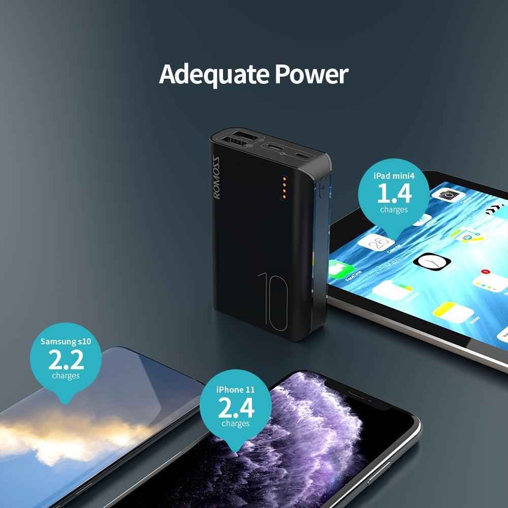 Mini Power Bank - 10000mAh Fast Charge Power bank - Portable External Battery Charger (D79)(1LT1)