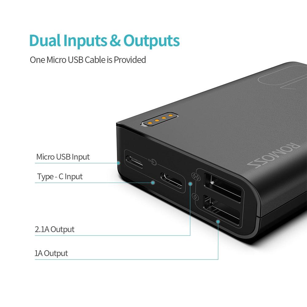 Mini Power Bank - 10000mAh Fast Charge Power bank - Portable External Battery Charger (D79)(1LT1)