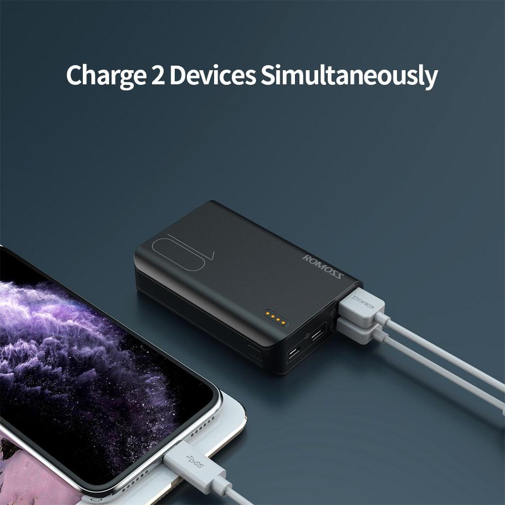 Mini Power Bank - 10000mAh Fast Charge Power bank - Portable External Battery Charger (D79)(1LT1)