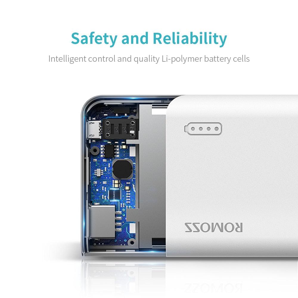 Mini Power Bank - 10000mAh Fast Charge Power bank - Portable External Battery Charger (D79)(1LT1)