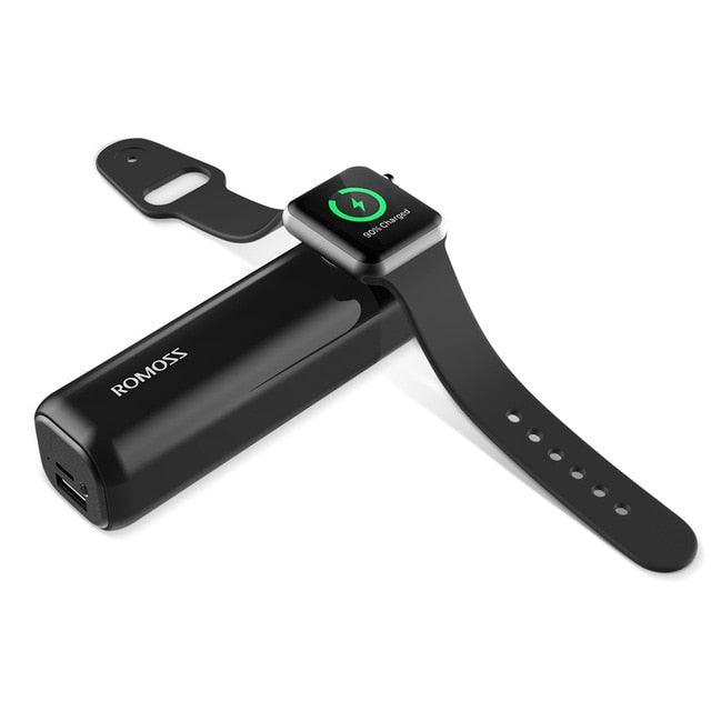 iRoll 3250mAh Wireless Charger For Apple Watch - Dual Port 2A Output Portable Power Bank (1U104)(1LT1)