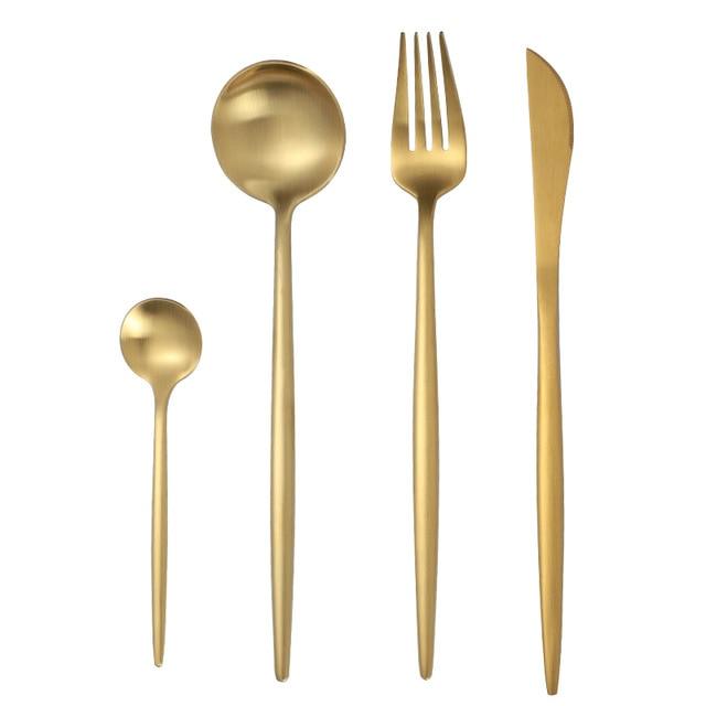 Rose Gold Tableware Set - Stainless Steel Cutlery Set - Western Food Tableware (D61)(AK6)