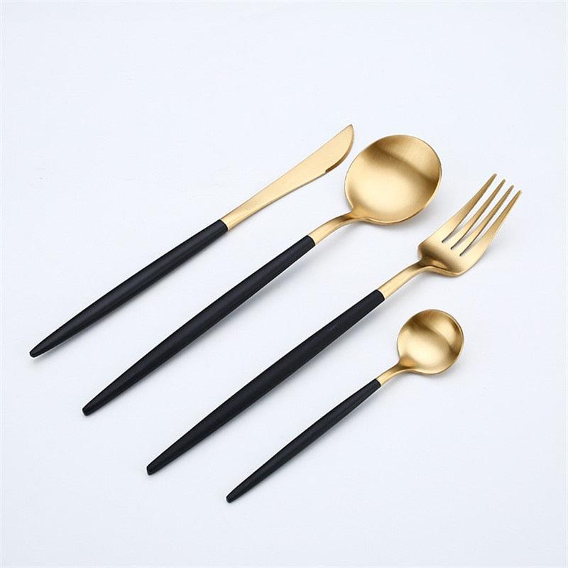 Rose Gold Tableware Set - Stainless Steel Cutlery Set - Western Food Tableware (D61)(AK6)