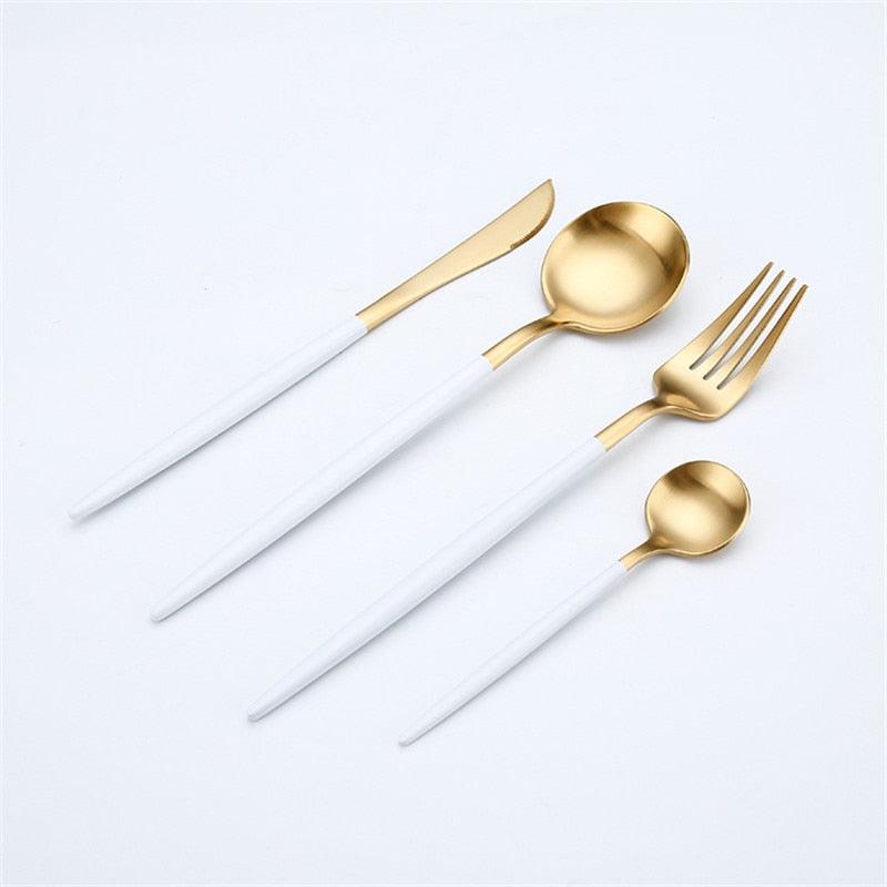 Rose Gold Tableware Set - Stainless Steel Cutlery Set - Western Food Tableware (D61)(AK6)