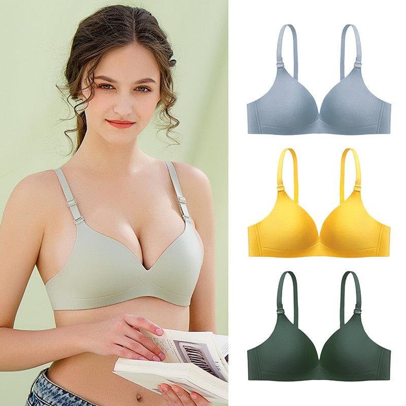 New Female Women Fashion Wireless Padded Bras - Push Up Wire Free Sexy 1Piece Bras (TSB2)(TSB3)(F27)