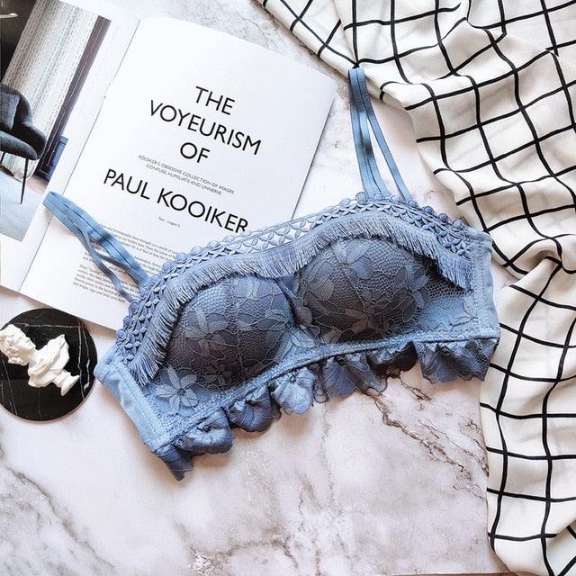 Sexy Women Fashion Lace Padded Bras - Push Up Wireless Bras - Cup A B Underwear (D27)(TSB2)
