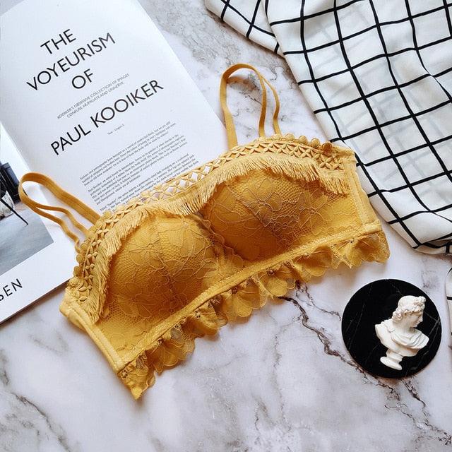 Sexy Women Fashion Lace Padded Bras - Push Up Wireless Bras - Cup A B Underwear (D27)(TSB2)
