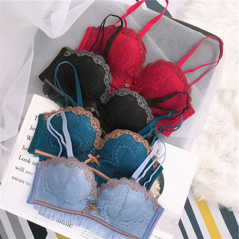 Gorgeous Women Sexy Lingerie Sets - Wireless Lace Cotton Luxury Pantie Deals DejaVu Gorgeous Women Sexy Lingerie Sets - Wireless Lace Cotton Luxury Pantie Deals DejaVu