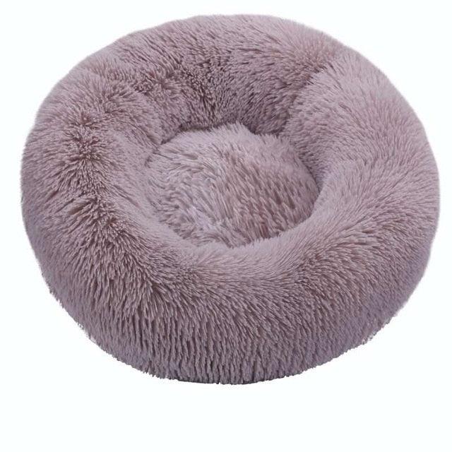 Round Cat Beds House - Soft Long Plush Best Pet Dog Cat Bed - Basket Pet Products Cushion Cat Bed (D75)(9W3)