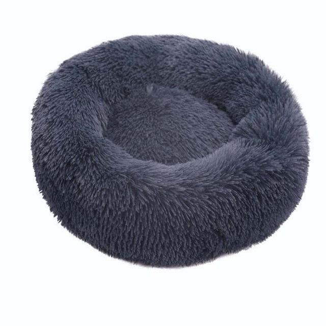 Round Cat Beds House - Soft Long Plush Best Pet Dog Cat Bed - Basket Pet Products Cushion Cat Bed (D75)(9W3)