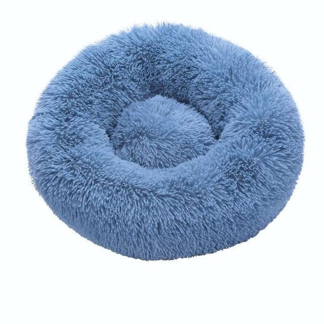 Round Cat Beds House - Soft Long Plush Best Pet Dog Cat Bed - Basket Pet Products Cushion Cat Bed (D75)(9W3)