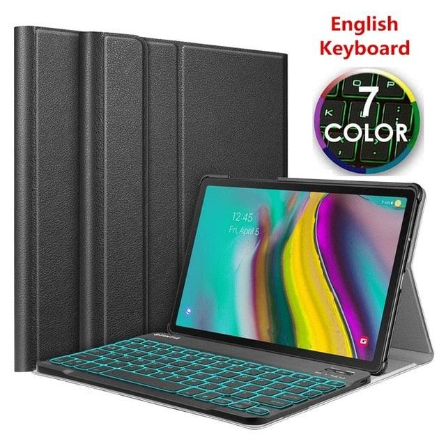 Trending Case for Samsung Galaxy Tab A 10.1 2019 Keyboard Case T510 T515 SM-T510 SM-T515 Cover 7 Colors Backlit Keyboard (TLC4)(TLC3)(F47)