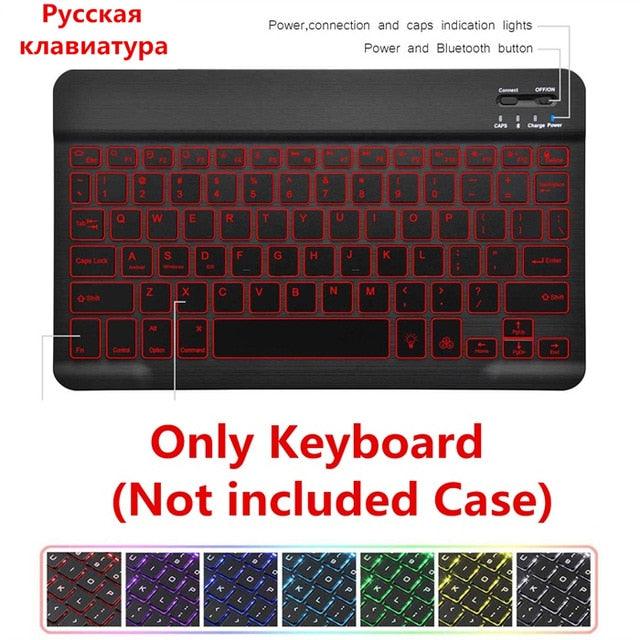Trending Case for Samsung Galaxy Tab A 10.1 2019 Keyboard Case T510 T515 SM-T510 SM-T515 Cover 7 Colors Backlit Keyboard (TLC4)(TLC3)(F47)