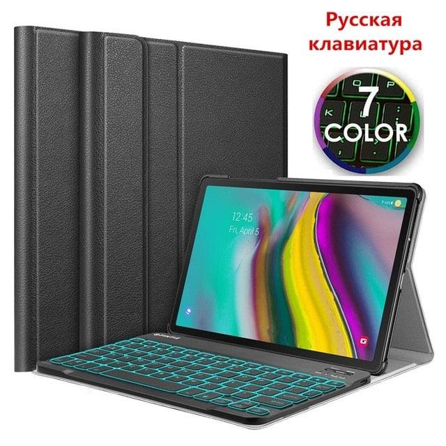 Trending Case for Samsung Galaxy Tab A 10.1 2019 Keyboard Case T510 T515 SM-T510 SM-T515 Cover 7 Colors Backlit Keyboard (TLC4)(TLC3)(F47)