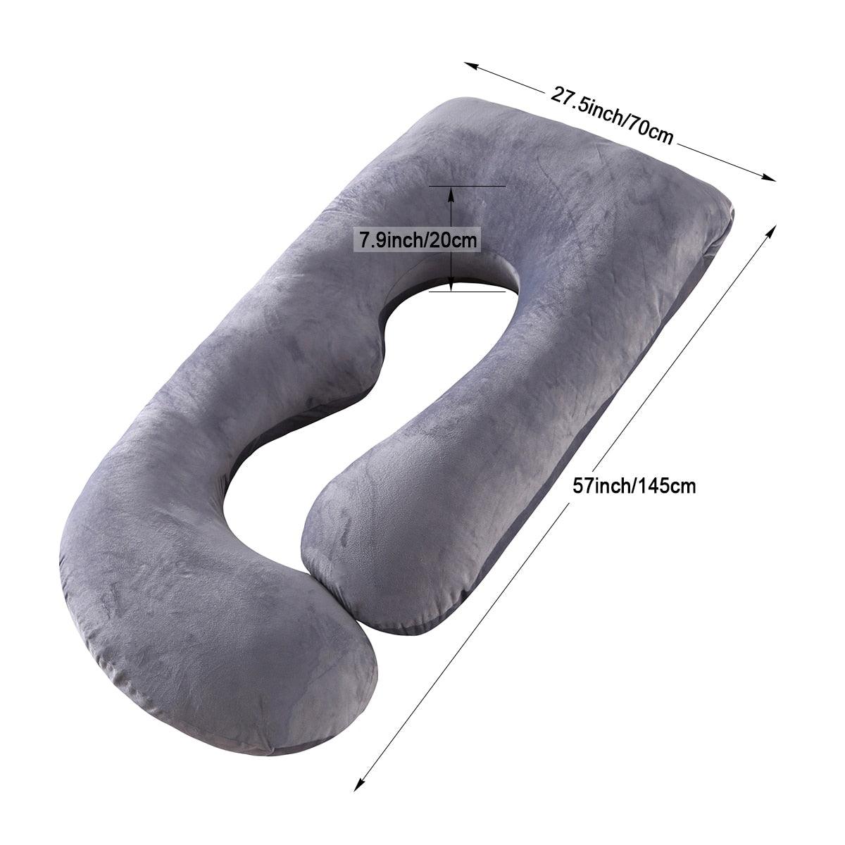 Superior Quality Pregnancy Pillow - Large Size Sleeping - Support Pillow For Pregnant Women - Nice J Shape Maternity Pillows (8Z2)(9Z2)(1Z3)(1U7) - Deals DejaVu