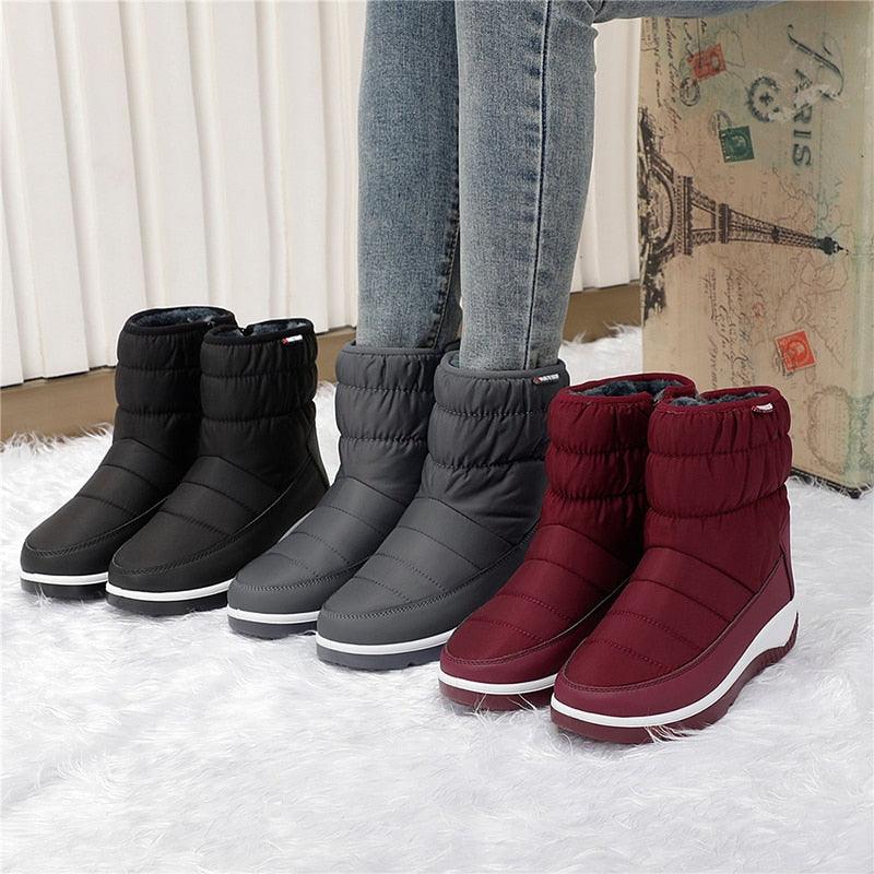 Women Winter Platform Zip Ankle Boots - Waterproof Boots - Ladies Original Breathable Casual Shoes (BB2)(CD)(WO4)(BB5)(F38)(3U38) - Deals DejaVu