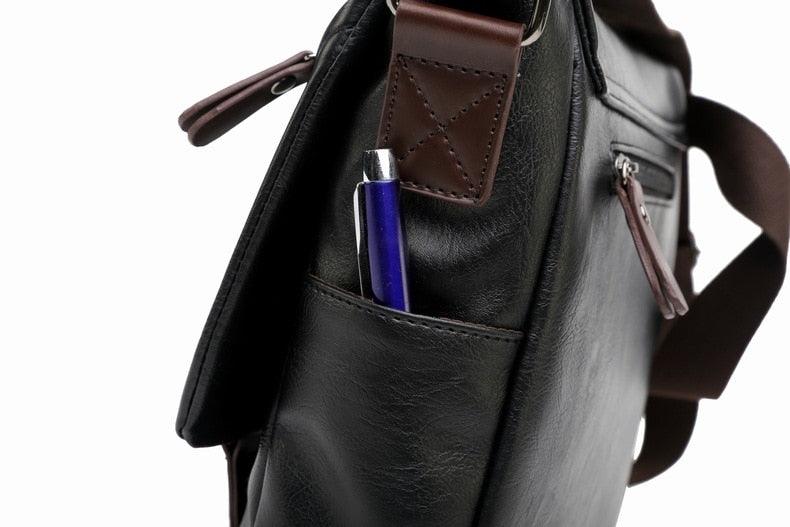 Fashion Brand PU Leather Men Crossbody Bag - Casual Shoulder Bags - Travel Crossbody Bags Male Messenger bag Bags (3MA1)(LT4)(1U78) - Deals DejaVu