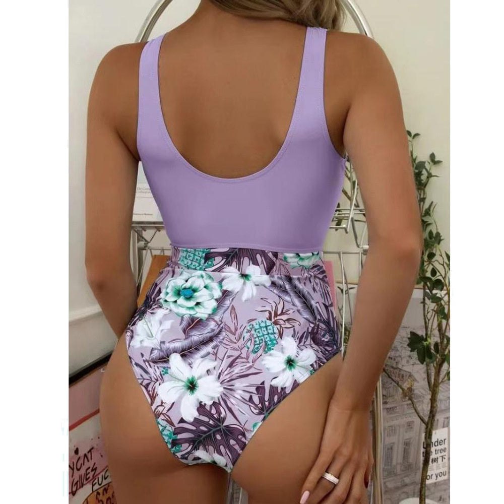 Trending New Three Pieces Bikinis Set - Cover Up Women Floral Print Push Up Swimsuit - Long Sleeve Twist Swimwear Bathing Suit (TB8D)(1U26)(F26) - Deals DejaVu
