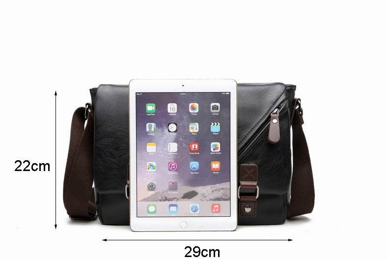 Fashion Brand PU Leather Men Crossbody Bag - Casual Shoulder Bags - Travel Crossbody Bags Male Messenger bag Bags (3MA1)(LT4)(1U78) - Deals DejaVu