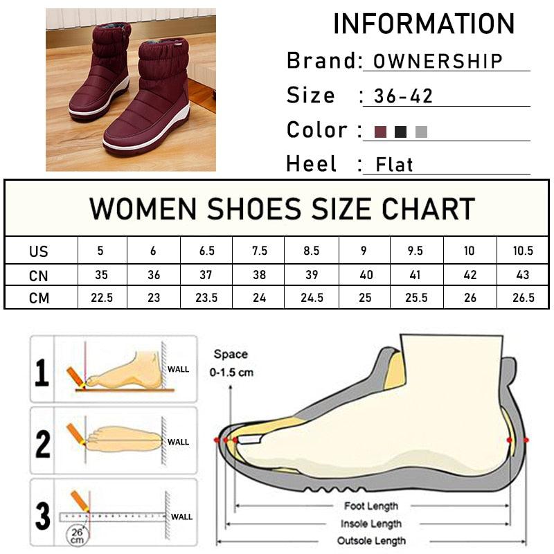 Women Winter Platform Zip Ankle Boots - Waterproof Boots - Ladies Original Breathable Casual Shoes (BB2)(CD)(WO4)(BB5)(F38)(3U38) - Deals DejaVu