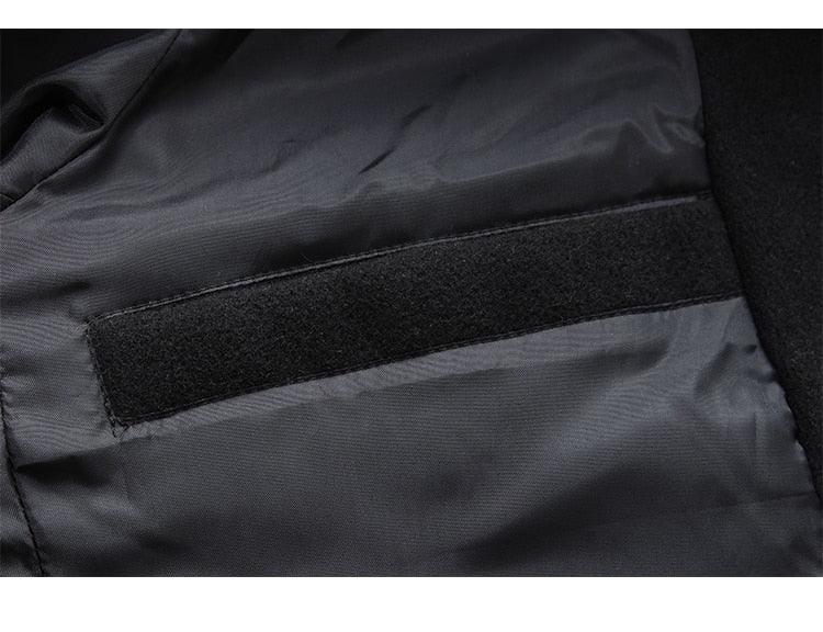 Winter Men Coat Single Breasted Windbreakers - Jacket Easy Match Polyester Keep Warm Male Overcoat for Office (D100)(TM4)(CC1) - Deals DejaVu