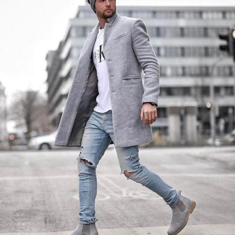Men Fashion Coat - Thickened Windbreaker Warm Coat - Long Jacket - Outwear Cardigan Tops (D100)(TM4)(CC1) - Deals DejaVu