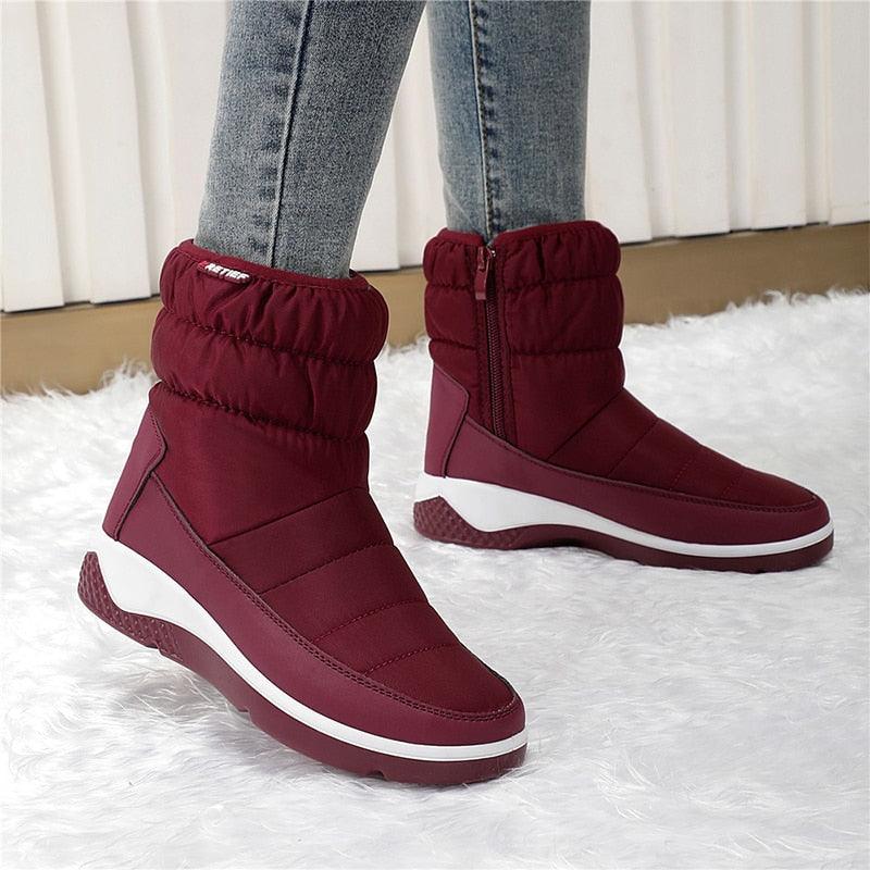 Women Winter Platform Zip Ankle Boots - Waterproof Boots - Ladies Original Breathable Casual Shoes (BB2)(CD)(WO4)(BB5)(F38)(3U38) - Deals DejaVu