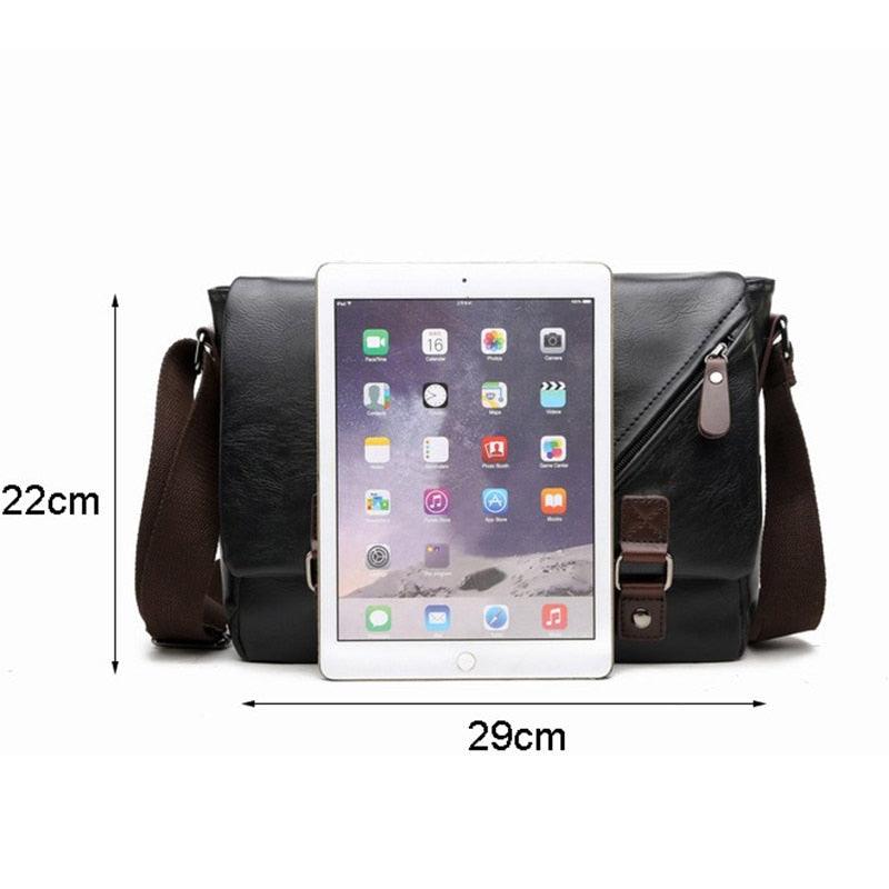 Fashion Brand PU Leather Men Crossbody Bag - Casual Shoulder Bags - Travel Crossbody Bags Male Messenger bag Bags (3MA1)(LT4)(1U78) - Deals DejaVu