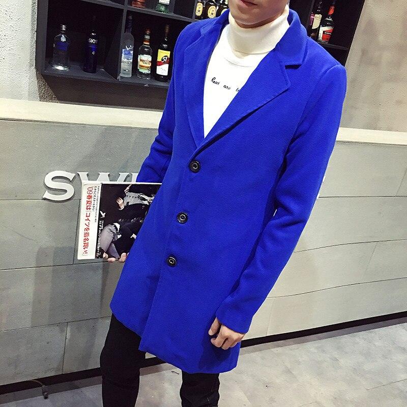 New Men Jacket Single Breasted Trench Coat - Solid Color Windbreakers Cardigan Jacket -Mens Overcoat chaquetas hombre (D100)(TM4)(CC1) - Deals DejaVu