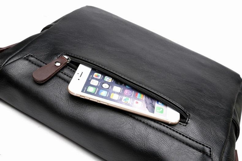 Fashion Brand PU Leather Men Crossbody Bag - Casual Shoulder Bags - Travel Crossbody Bags Male Messenger bag Bags (3MA1)(LT4)(1U78) - Deals DejaVu