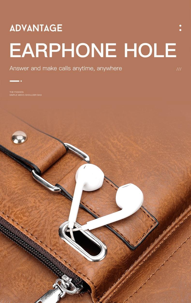 New Men Shoulder Bag Men Crossbody Bags - PU Leather Handbag - Men Messenger Bags Top handle Tote Bag for Male (3MA1)(LT4)(1U78) - Deals DejaVu
