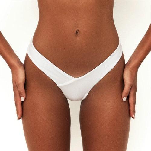 Women Briefs Bikini - Bottom Brazilian Thong - Classic Cut Ladies Swimsuit Thong (TSP4)