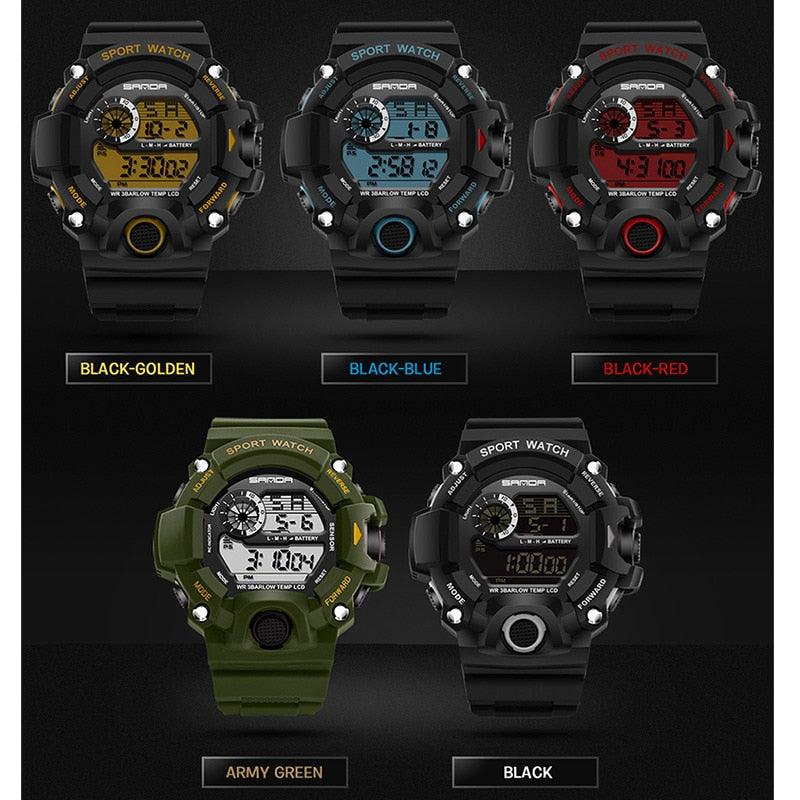 Fashion Sports Digital Watch - Men Diving Sport LED Clock - 30M Waterproof (MA9)(F84)