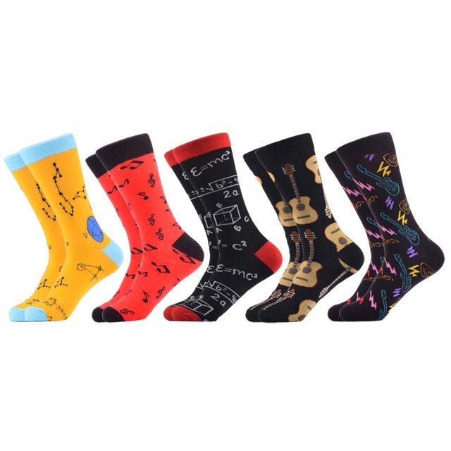 Men‘s Colorful Happy Socks - Combed Cotton Socks - Multiple Dress Breathable Socks (TG8)(F92)