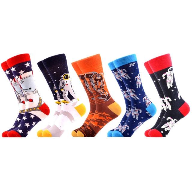 Men‘s Colorful Happy Socks - Combed Cotton Socks - Multiple Dress Breathable Socks (TG8)(F92)