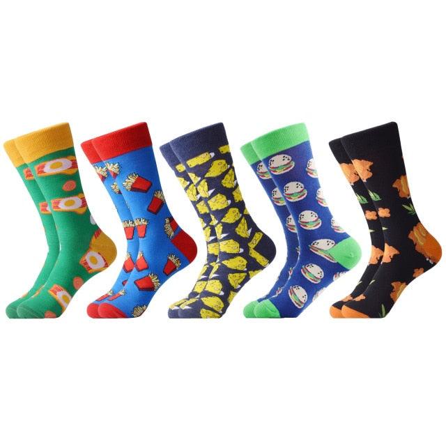 Men‘s Colorful Happy Socks - Combed Cotton Socks - Multiple Dress Breathable Socks (TG8)(F92)