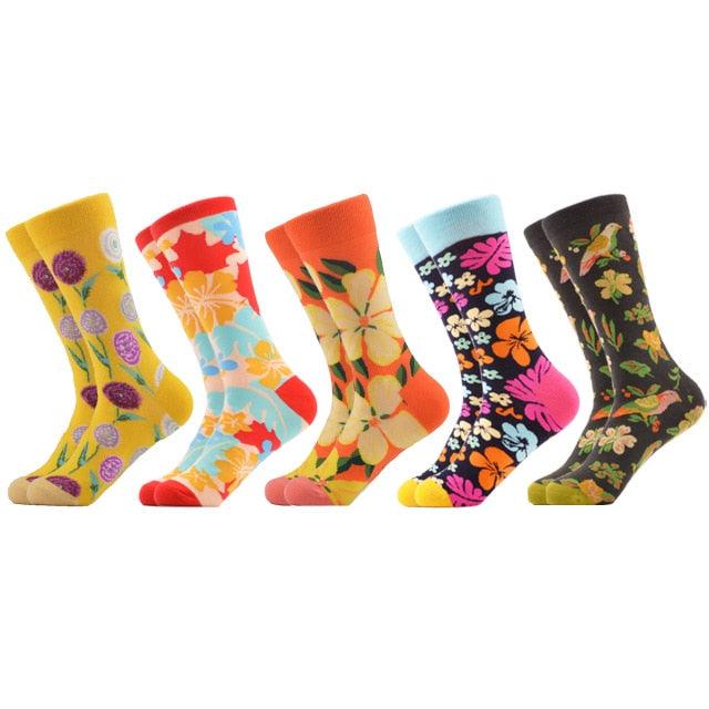 Men‘s Colorful Happy Socks - Combed Cotton Socks - Multiple Dress Breathable Socks (TG8)(F92)
