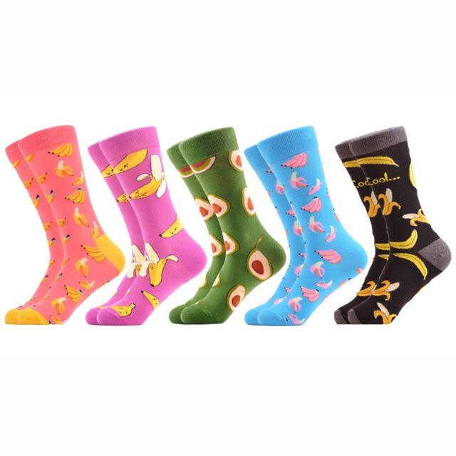 Men‘s Colorful Happy Socks - Combed Cotton Socks - Multiple Dress Breathable Socks (TG8)(F92)