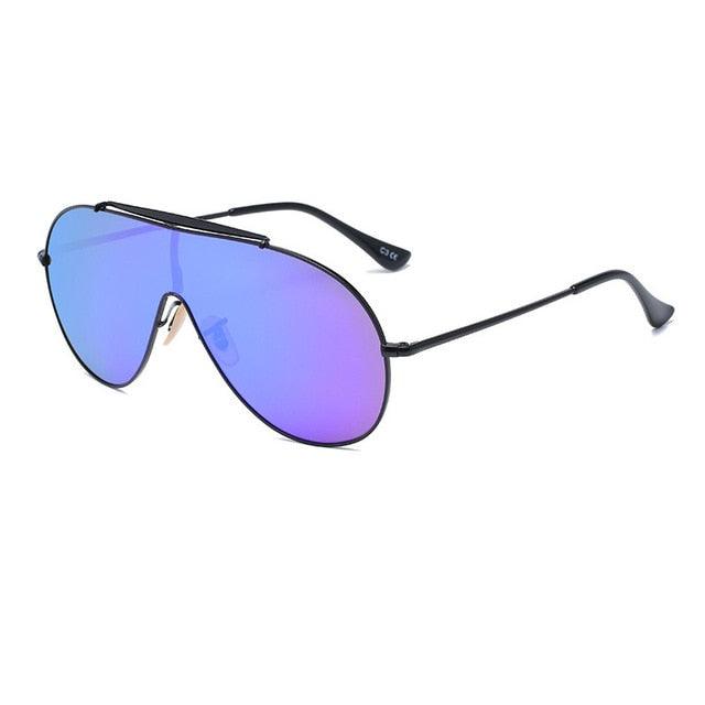 Great Designer Fashion Pilot Sunglasses - One Piece Lens Goggle Shades UV400 (2U102)