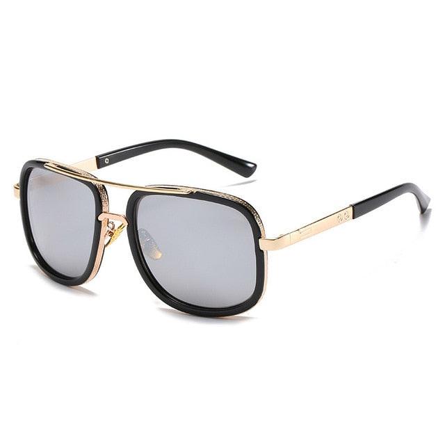 Double Bridges Fashion Square Sunglasses -Designer Outdoor Sun Glasses Shades UV400 (2U102)