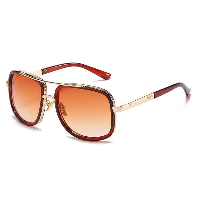Double Bridges Fashion Square Sunglasses -Designer Outdoor Sun Glasses Shades UV400 (2U102)