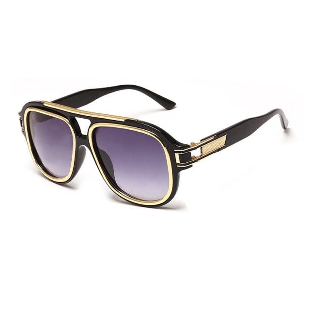 Great Double Rims Oversize Square Sunglasses -Designer Anti-Blue Light Optical Glasses (2U102)