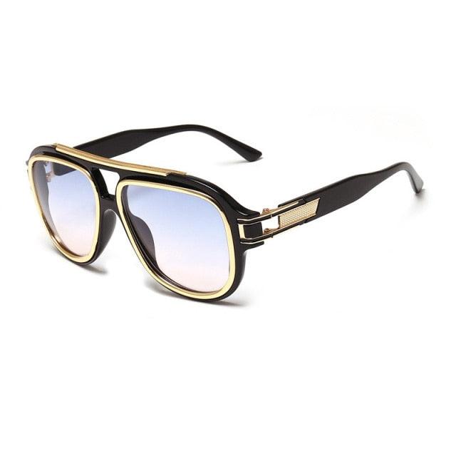 Great Double Rims Oversize Square Sunglasses -Designer Anti-Blue Light Optical Glasses (2U102)