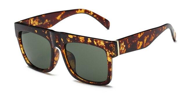 Fashion Trending Super Square Glasses - Rivets Vintage Sunglasses - Top Clear Len Eyeglasses (2U102)