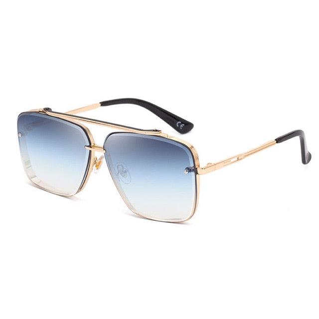 Retro Double Bridges Square Sunglasses - Women Fashion Gradient Shades UV400 (2U102)