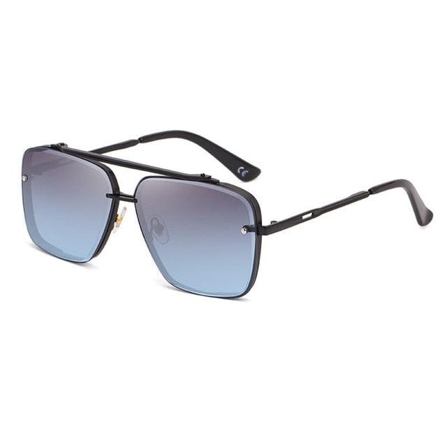 Retro Double Bridges Square Sunglasses - Women Fashion Gradient Shades UV400 (2U102)